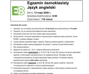 Arkusz CKE i odpowiedzi z  angielskiego 13.05.2026. Wszystkie ZADANIA i gotowe rozwiązania [EGZAMIN ÓSMOKLASISTY 2026]