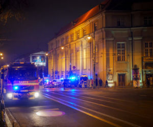 Groźny pożar w budynku Filharmonii Krakowskiej