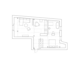 Mieszkanie na poddaszu. Projekt - Grzegorz Layer
