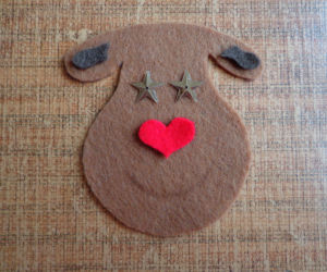 Filcowy renifer Rudolf na choinkę