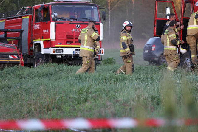 Pożar w powiecie wołomińskim