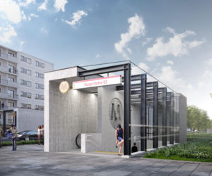Wizualizacje stacji metra M2 Lazurowa, Chrzanów i Karolin