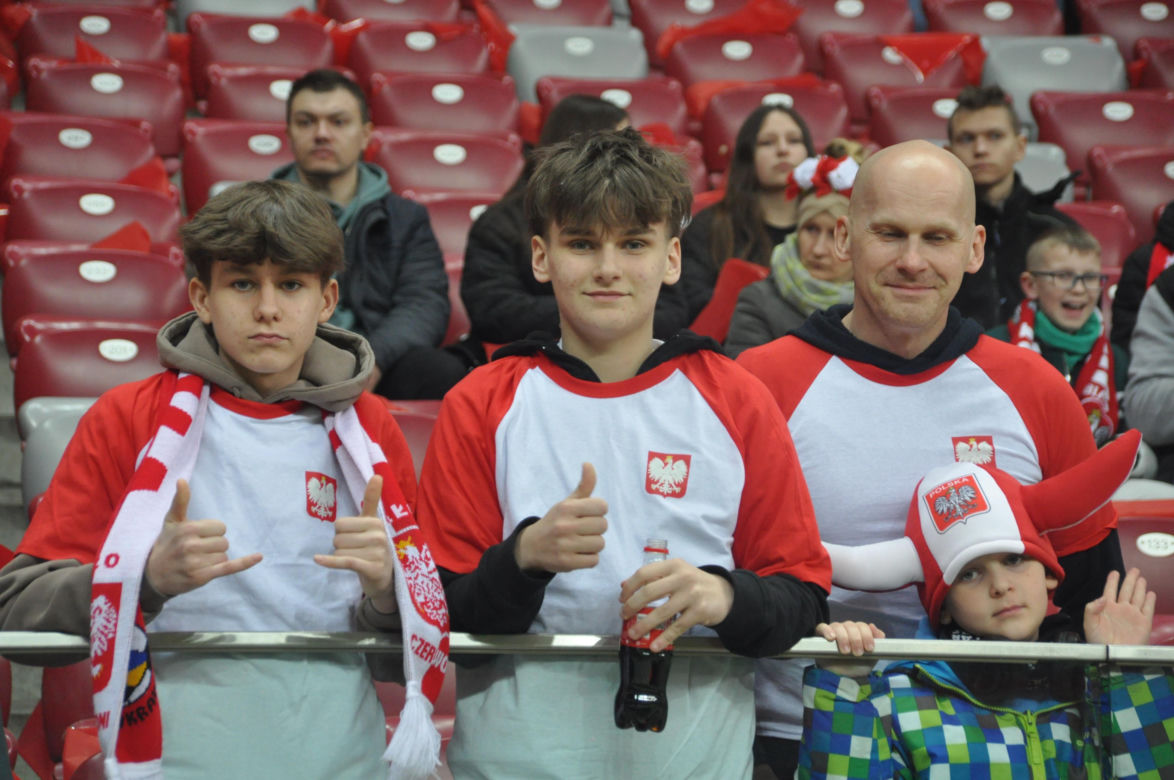 Polska - Litwa na PGE Narodowym. Zdjęcia kibiców