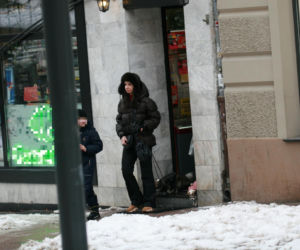 Marta Kaczyńska z synem na spacerze