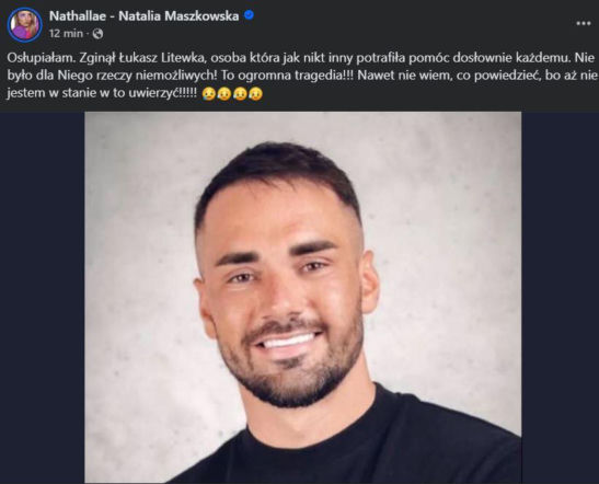 Nie żyje Łukasz Litewka