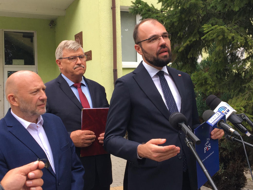 Konferencja prasowa Krzysztof Szczuckiego w Grudziądzu