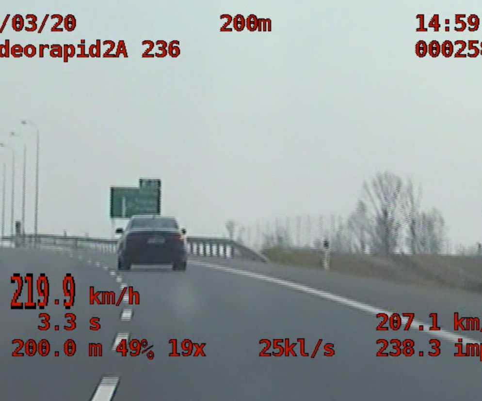 Kierowca Audi gnał 219 km/h trasą S5