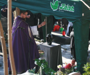 Pogrzeb Mirosława Krawczyka w Gdańsku: Aneta Zając i Mikołaj Krawczyk