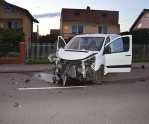 Pod Tarnowem PIJANY kierowca busa staranował ogrodzenia dwóch domów! Chciał uciec rowerem