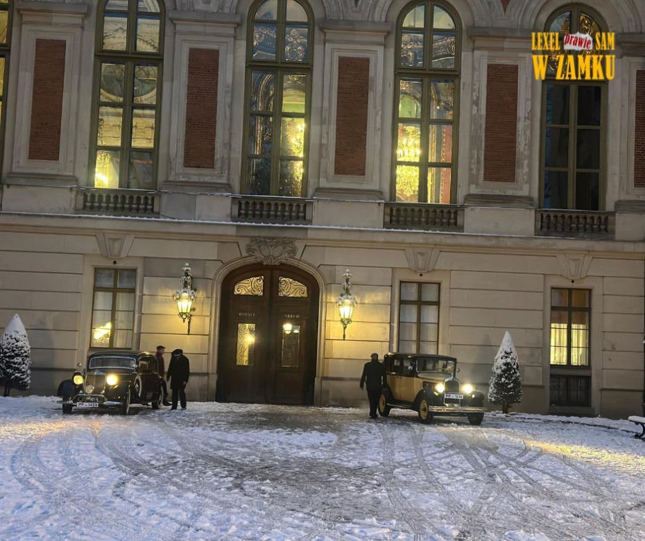 Plan filmowy w zamku w Pszczynie