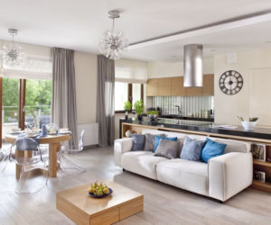 salon z kuchnia pokazowe
