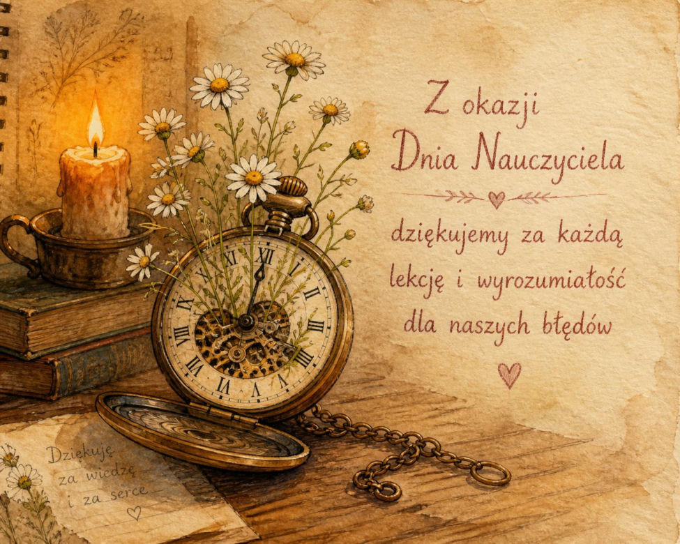 Kartka z życzeniami na Dzień Nauczyciela