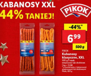 Kabanosy XXL Pikok - 6,99 zl/500 g
