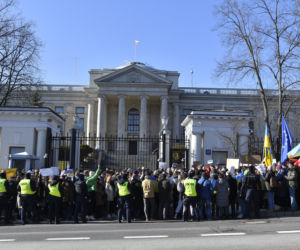 Protest pod Ambasadą Rosji