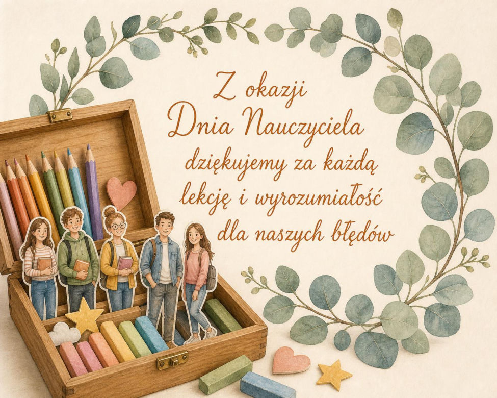 Kartka z życzeniami na Dzień Nauczyciela