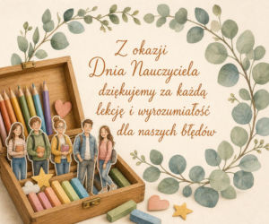 Kartka z życzeniami na Dzień Nauczyciela