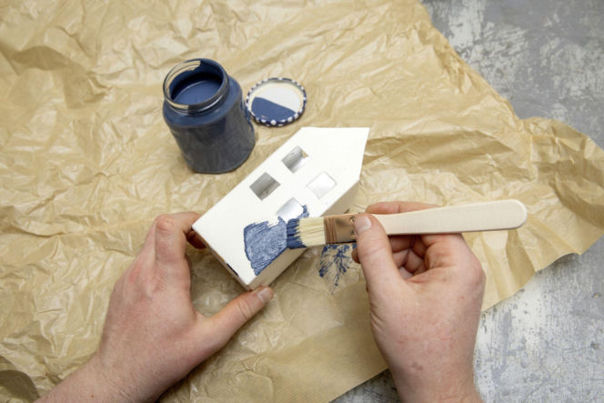 Gwiazda betlejemska – świąteczne domki DIY