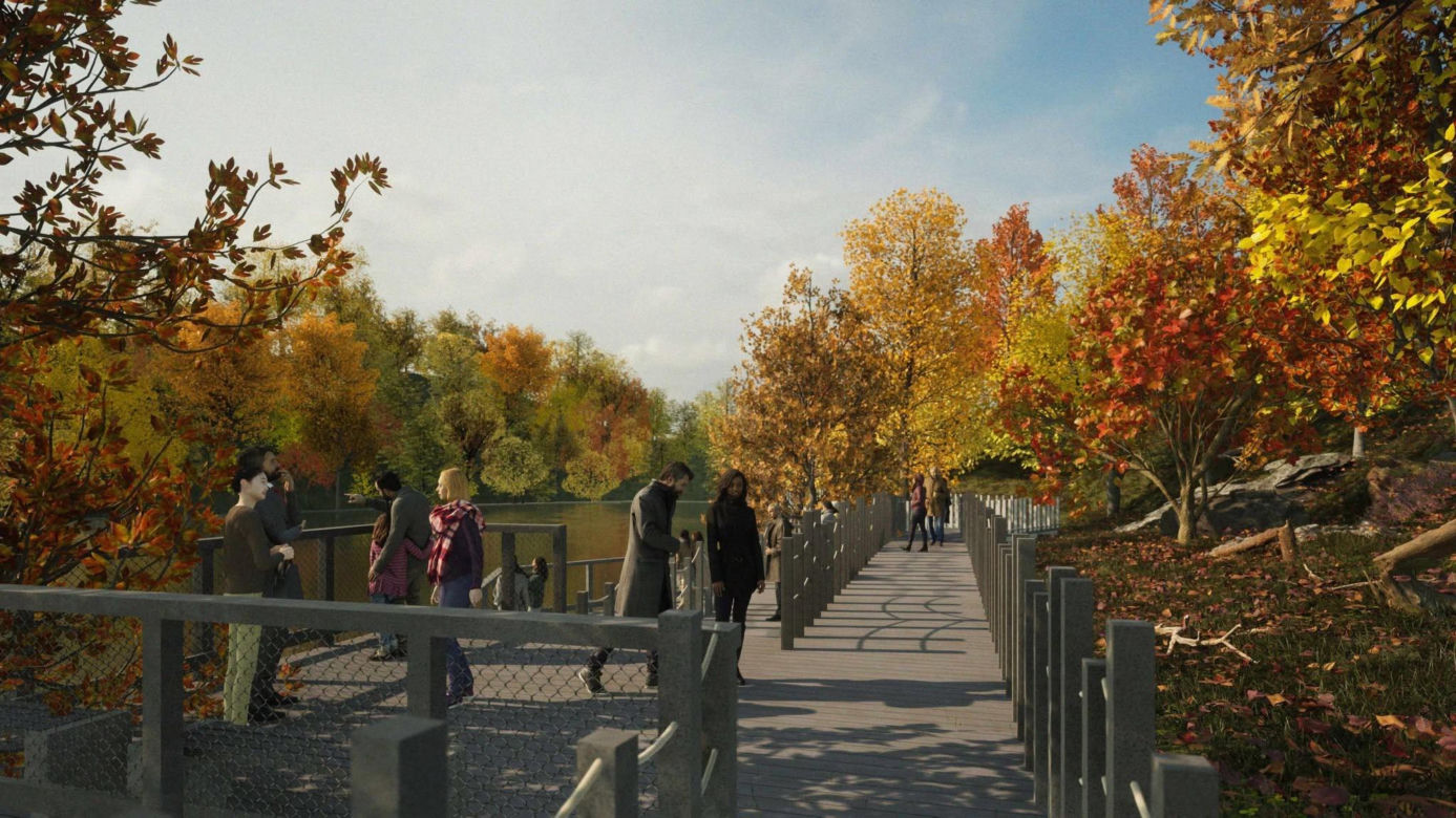 Nowe pomosty nad Jeziorem Szmaragdowym - wizualizacja