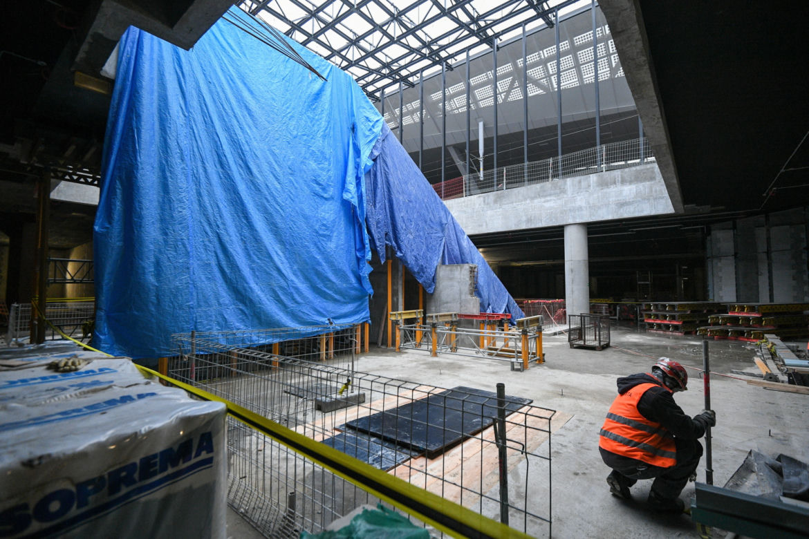 Prace budowlane na stacji kolejowej Warszawa Zachodnia