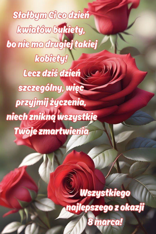 dzień kobiet - kartka z życzeniami