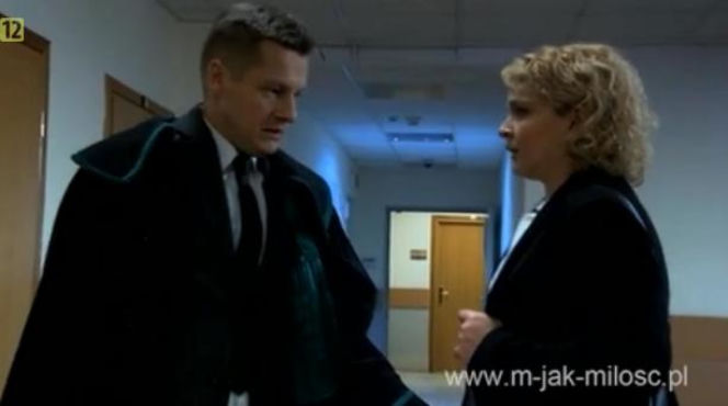 M jak miłość odc. 1045. Marta (Dominika Ostałowska), Piotrek (Marcin Mroczek)