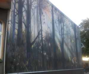 Leśny mural we Wrocławiu