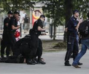 ZAMIESZKI KIBICÓW przed meczem POLSKA-ROSJA - ZDJĘCIA