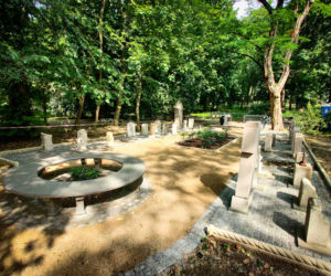 Lapidarium w parku Chopina