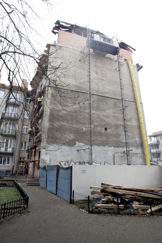 Śnieżyca, wichura w Warszawie