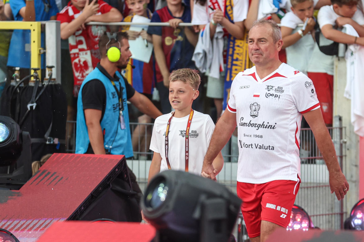 Ronaldinho na Stadionie Śląskim w meczu gwiazd Polska - Brazylia