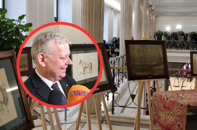 Wystawa obrazów posła Suskiego w sejmie