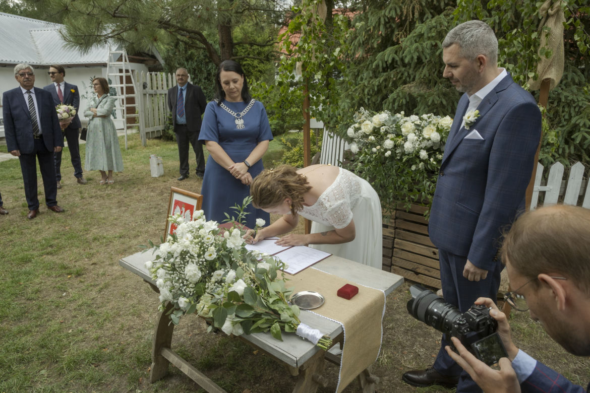 Adrian Zandberg na ślubie