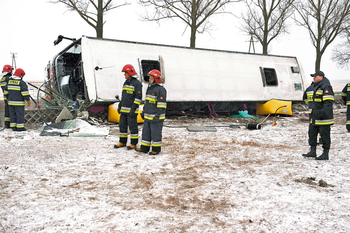 Autobus zmiażdżył kibiców