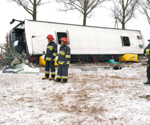 Autobus zmiażdżył kibiców