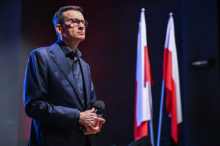 Mateusz Morawiecki podczas spotkania z mieszkańcami Janowa Lubelskiego