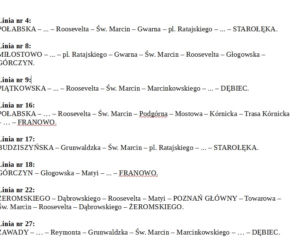 Zmiany w rozkładzie MPK obowiązujące od 13 sierpnia