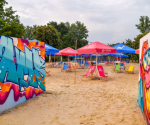 Tak wygląda sztuczna plaża przy Stadionie Śląskim. Rozkręcaliśmy tam imprezę w ramach Eska Summer City