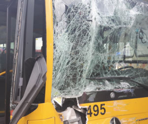 3. Poważny wypadek na rondzie Sybiraków w Łodzi