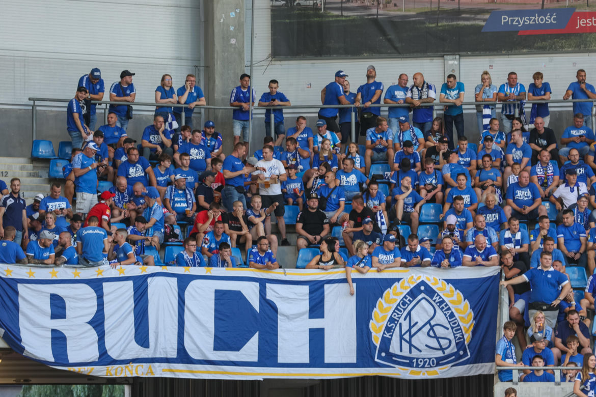 Kibice na meczu Piast Gliwice - Ruch Chorzów
