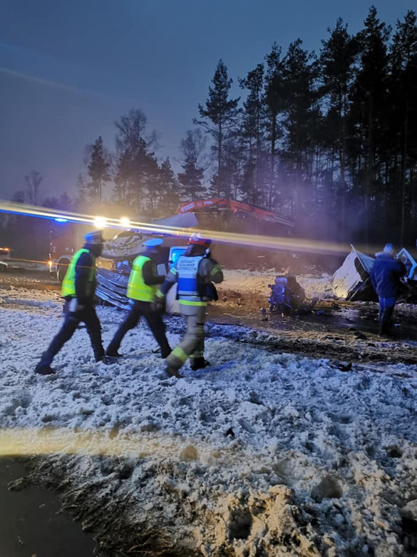 Wypadek na S1 w Dąbrowie Górniczej