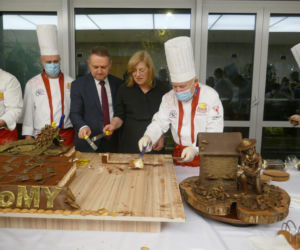 Tort z pszczołami na urodziny Rzeszowa [ZDJĘCIA]