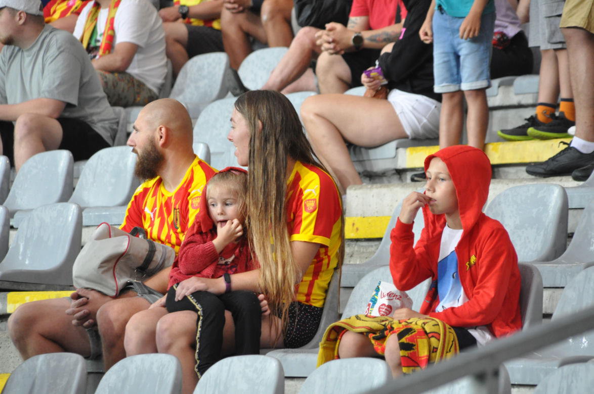 Kibice Korony Kielce na meczu ze Śląskiem Wrocław