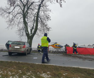 Tragiczny wypadek pod Jarocinem! Nie żyje kierowca, a trzy osoby są ranne! [ZDJĘCIA]