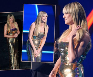 Heidi Klum niczym złota statuetka na ceremonii. 52-latka kradła wszystkie spojrzenia!