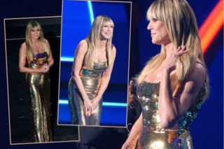 Heidi Klum niczym złota statuetka na ceremonii. 52-latka kradła wszystkie spojrzenia!