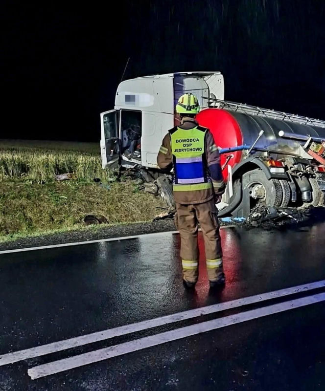 Tragiczny wypadek na DK 16 w Jędrychowie