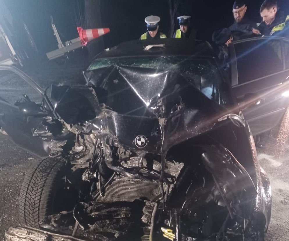 Groźny wypadek na starej piątce za Rojęczynem