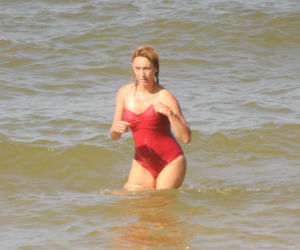 Anna Kalczyńska wypoczywa nad polskim morzem