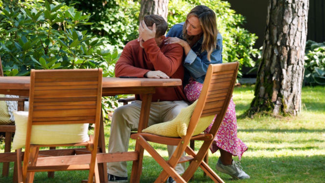 Barwy szczęścia odc. 3324. Asia Sokalska (Anna Gzyra), Hubert (Marek Molak)