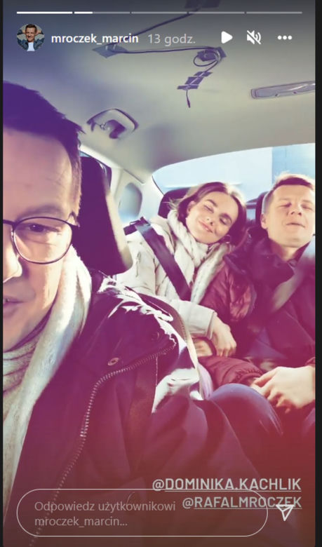 M jak miłość na planie. Franka (Dominika Kachlik), Paweł (Rafał Mroczek), Piotrek (Marcin Mroczek)